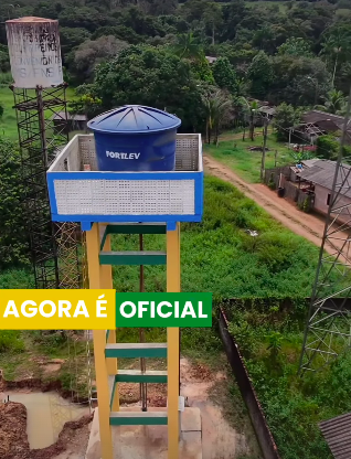 Prefeita Paulinha inaugura nova caixa d'água no Cachaço, em Serra do Navio