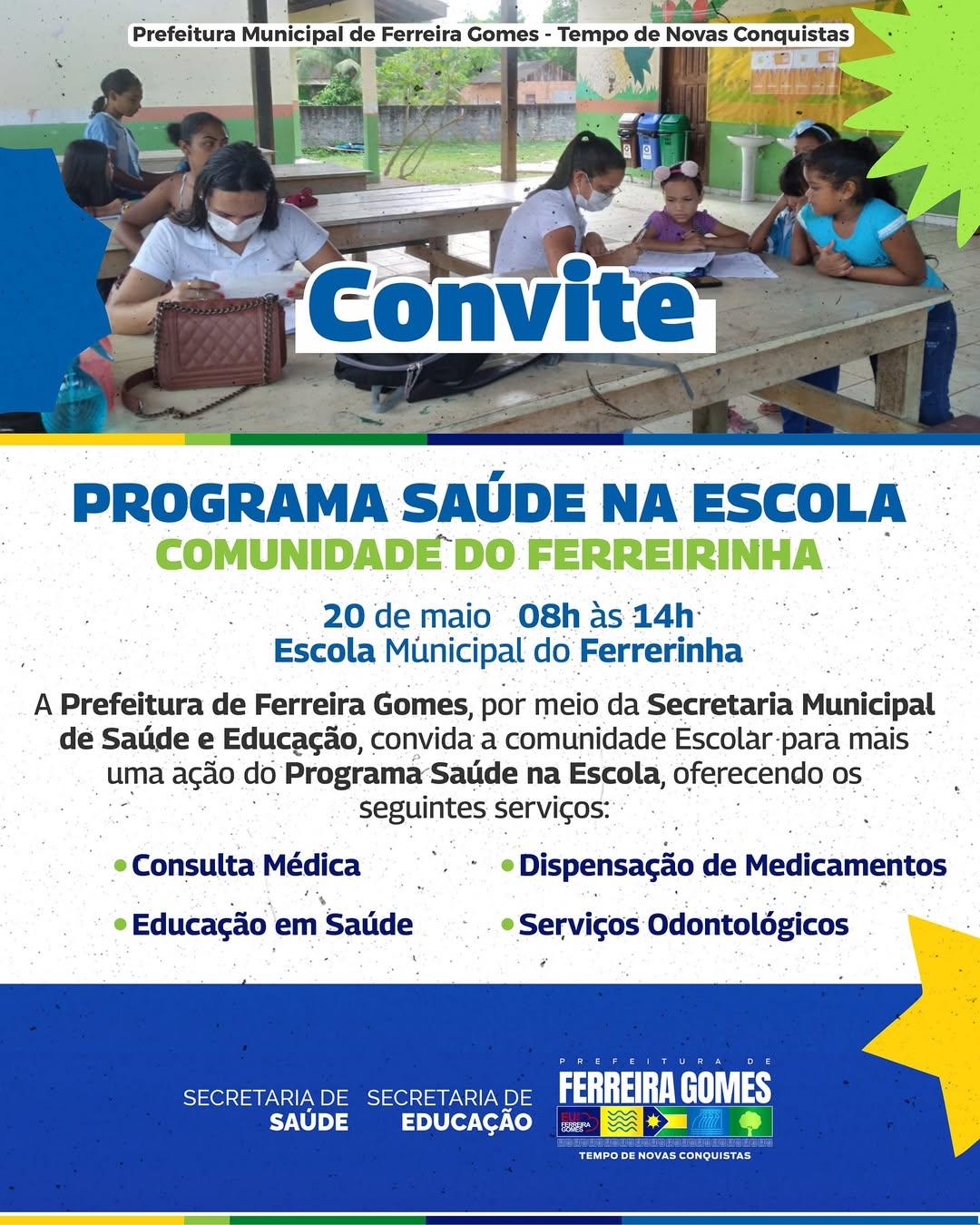 Prefeitura de Ferreira Gomes promove ação do Programa Saúde na Escola na comunidade do Ferreirinha