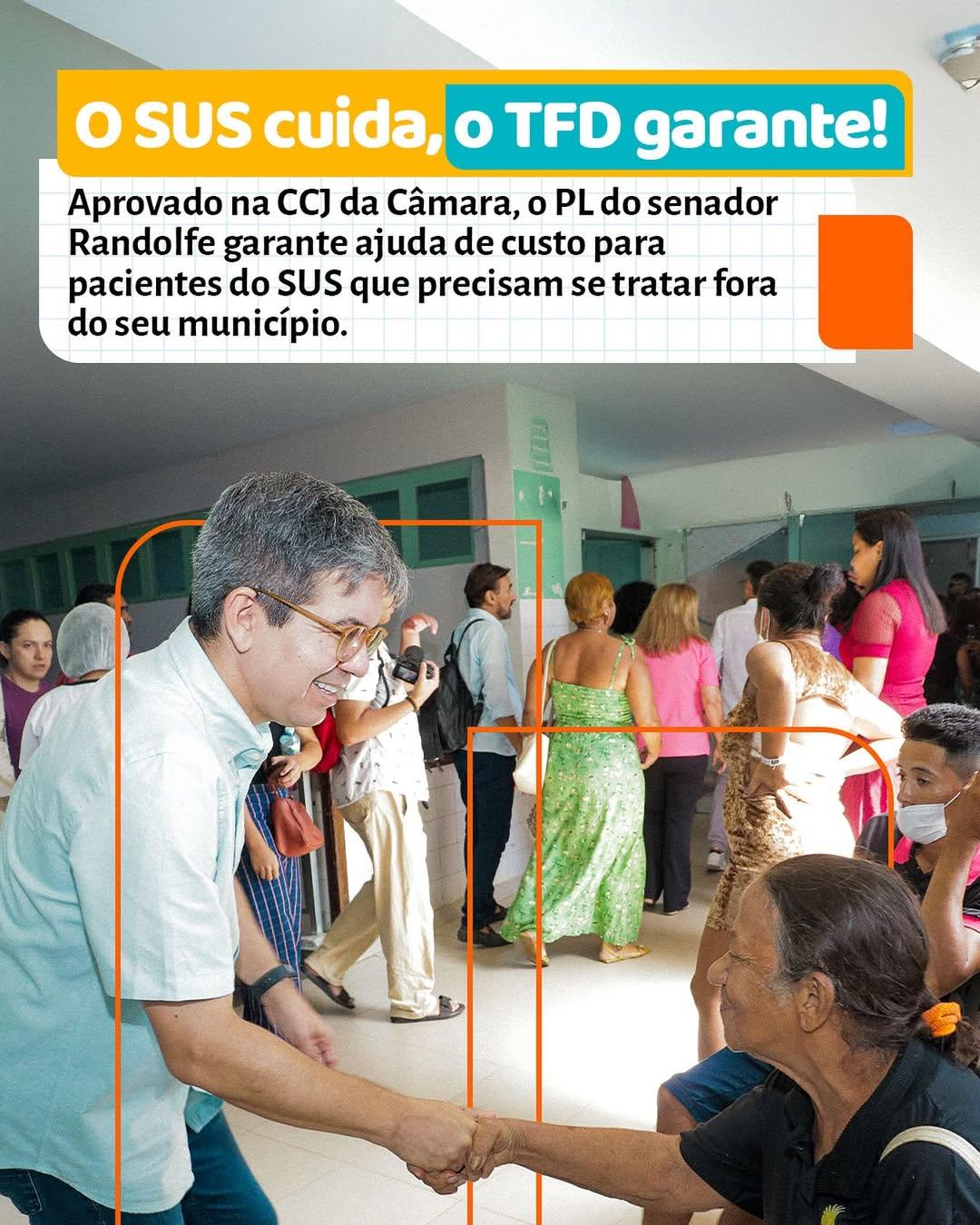 Senador Randolfe Rodrigues celebra avanço de projeto que garante ajuda de custo para tratamento fora do domicílio