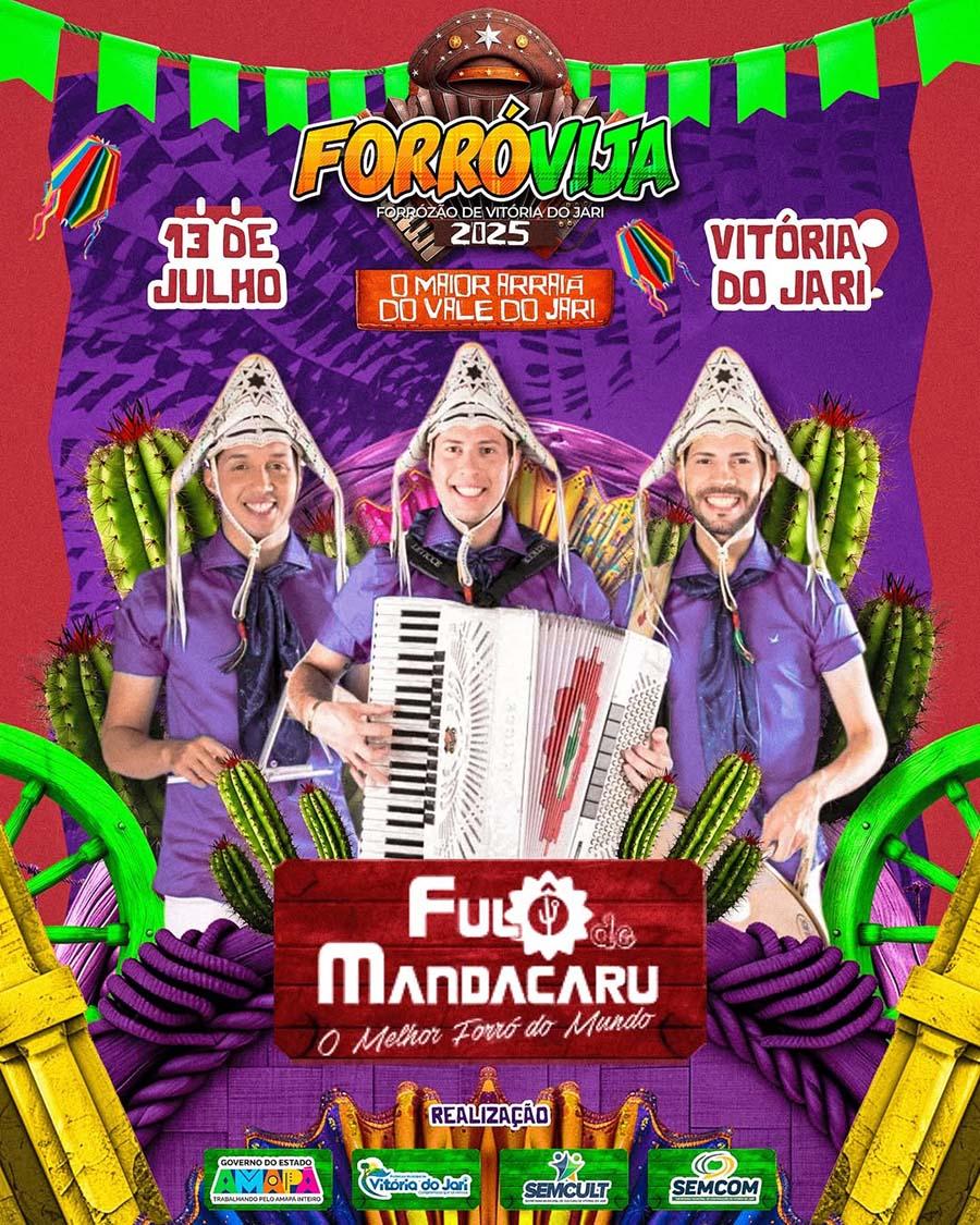 Vitória do Jari se prepara para o Forróvija 2025 com show da Banda Fulô de Mandacaru