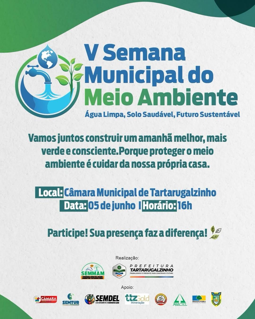 Tartarugalzinho promove V Semana Municipal de Meio Ambiente com foco em sustentabilidade