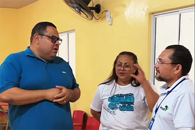 Ação educativa destaca uso consciente da água em escola do Porto Grande