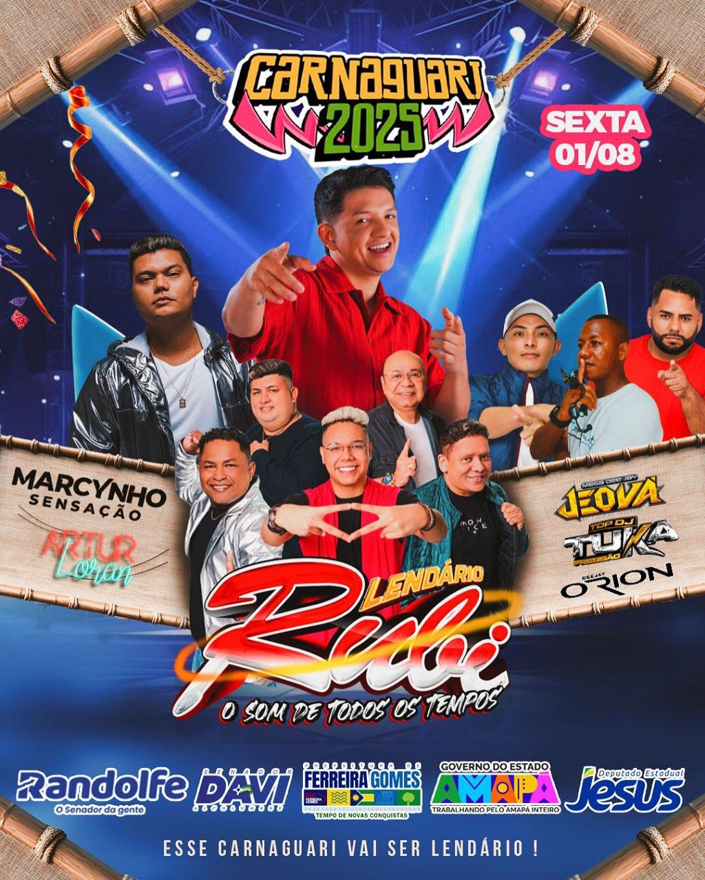 Carnaguari 2025 agita Ferreira Gomes com festa e atrações regionais e nacionais
