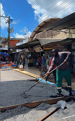 Oiapoque avança com implantação de lombada na primeira rua do Brasil