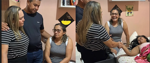 Prefeito Toinho Garimpeiro doa cadeira de rodas à jovem Vanessa em Calçoene
