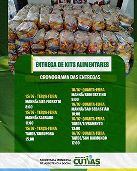 Prefeitura de Cutias entrega kits alimentares e de irrigação para apoiar famílias rurais