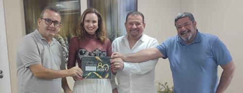 Presidente da Alap recebe diretoria da ACIA Amapá e convite para festa dos 80 anos da entidade