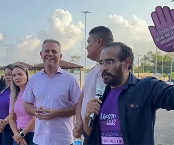Tartarugalzinho inaugura Banco Vermelho em praça pública como símbolo na luta contra o feminicídio