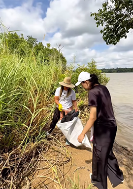 Laranjal do Jari promove ação ambiental na Praia do Samaúma e reforça compromisso com sustentabilidade