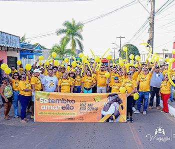 Mazagão mobiliza pela vida com caminhada de encerramento do Setembro Amarelo