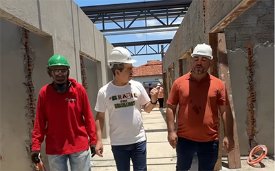Mercado do Açucena avança com mais de 60% concluído e será entregue no Natal