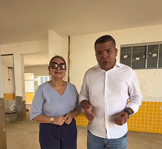 Prefeito Ary Duarte e deputada Goreth vistoriaram obra que visa fortalecer a educação infantil