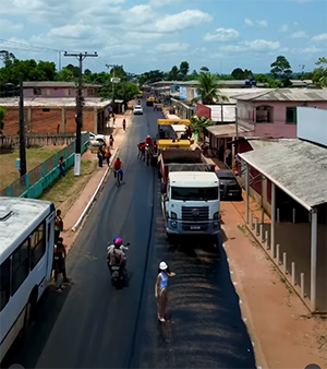 Vitória do Jari avança com asfalto em parceria Estado-Prefeitura