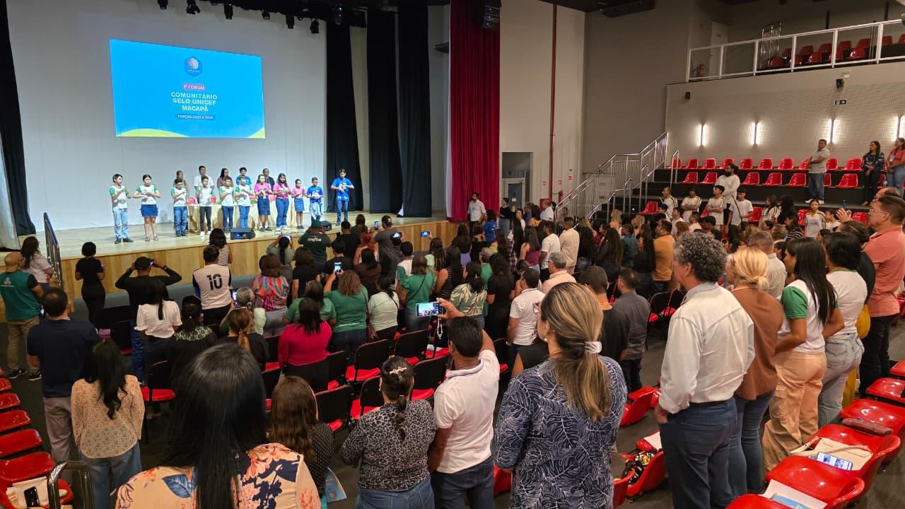 Abertura do ciclo de certificações do Selo Unicef 2025–2028 reúne mais de 200 pessoas no Teatro Municipal Fernando Canto