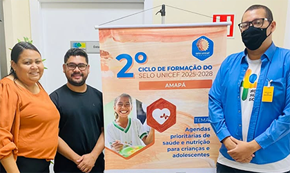 Cutias participa do 2º Ciclo de Formação do Selo UNICEF para fortalecer saúde e nutrição infanto-juvenil