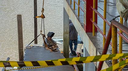 Mazagão inicia reparos no Trapiche Municipal após solicitação do prefeito Chico Nó