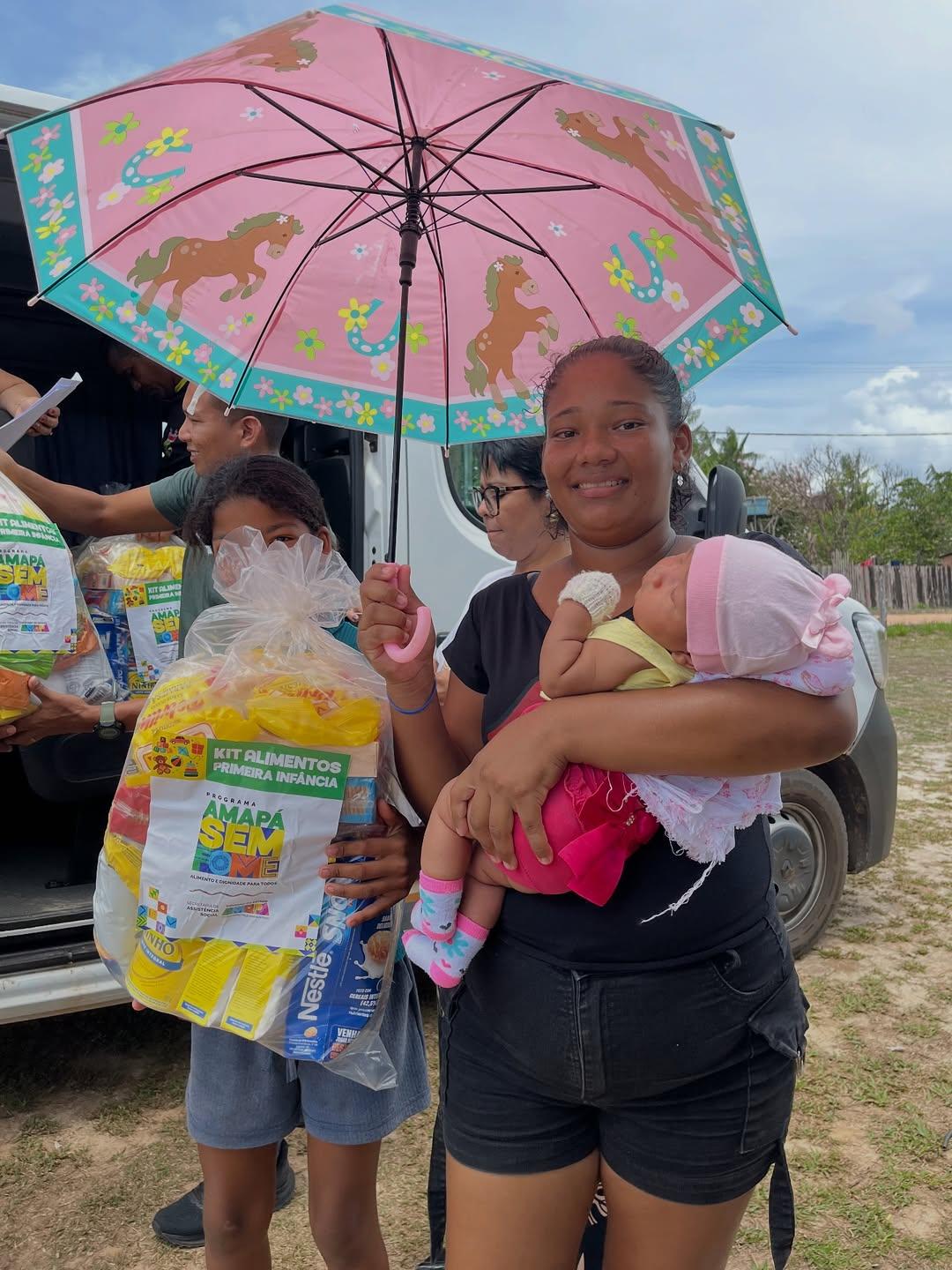 Programa “Amapá Sem Fome” leva kits alimentares e de primeira infância a comunidades de Pracuúba
