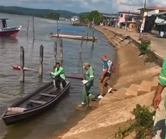 Vitória do Jari mobiliza comunidade em grande ação de limpeza nas margens do Rio Jari