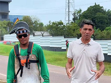Limpeza pública em Oiapoque recebe fiscalização do prefeito e reforça parceria com o Estado