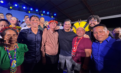 Prefeito Guido e lideranças indígenas marcam presença na filiação de Clécio Luís ao União Brasil