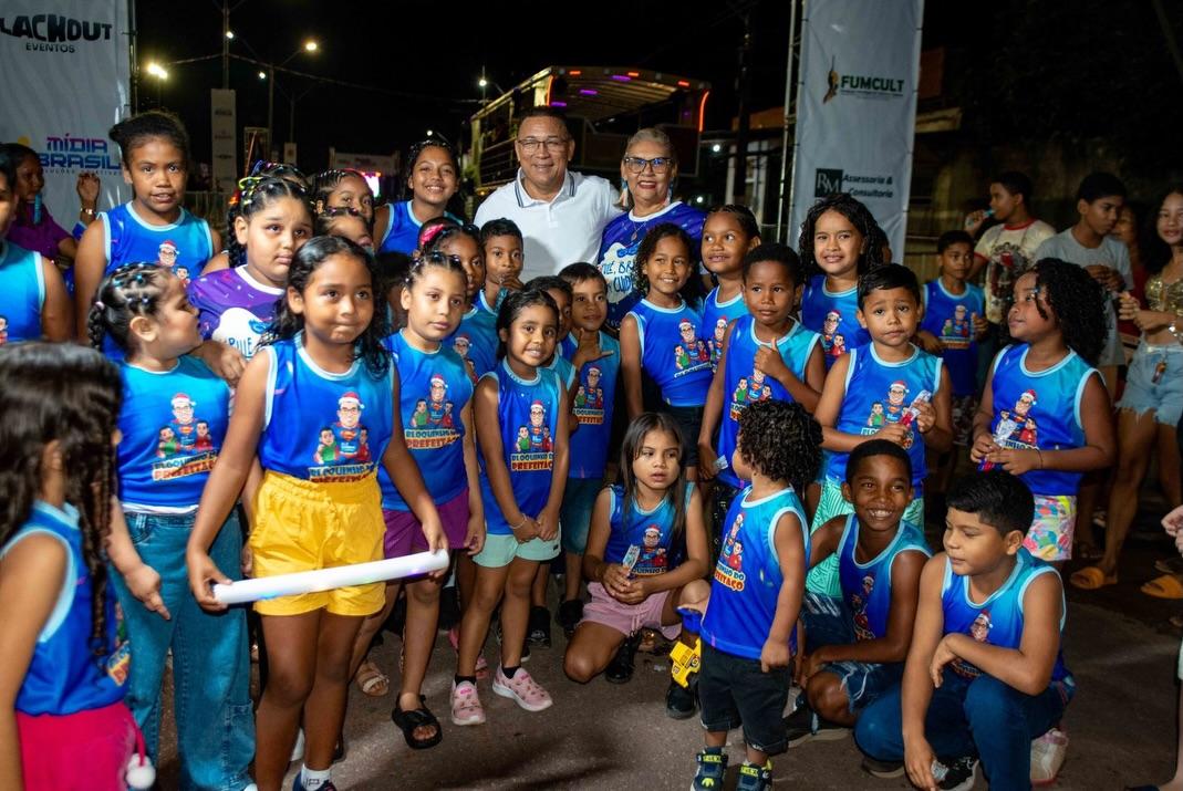 Bloco Pule, Brinque e Cuide reforça carnaval infantil e mobiliza famílias em Mazagão