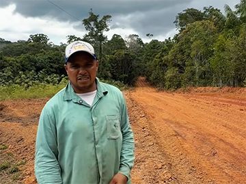 Porto Grande reforça manutenção de ramal no Nova Colina para melhorar acesso e apoiar produtores