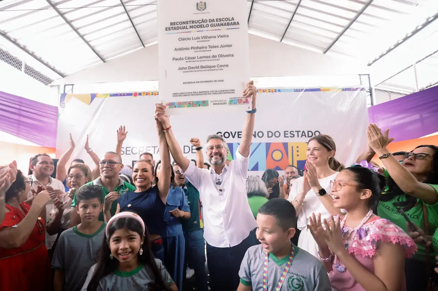 'Um grande presente para Macapá', celebra governador Clécio ao entregar nova Escola Modelo Guanabara no aniversário de 268 anos da capital