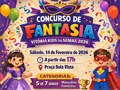 Vitória do Jari realiza Concurso de Fantasia Vitória Kids da Semas 2026
