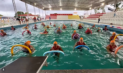 Prefeitura de Mazagão lança projeto “Maré da Melhor Idade” com aulas de hidroginástica para idosos