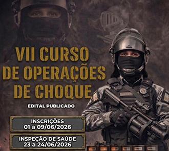 PM abre inscrições para o VII Curso de Operações de Choque; edital já está publicado!