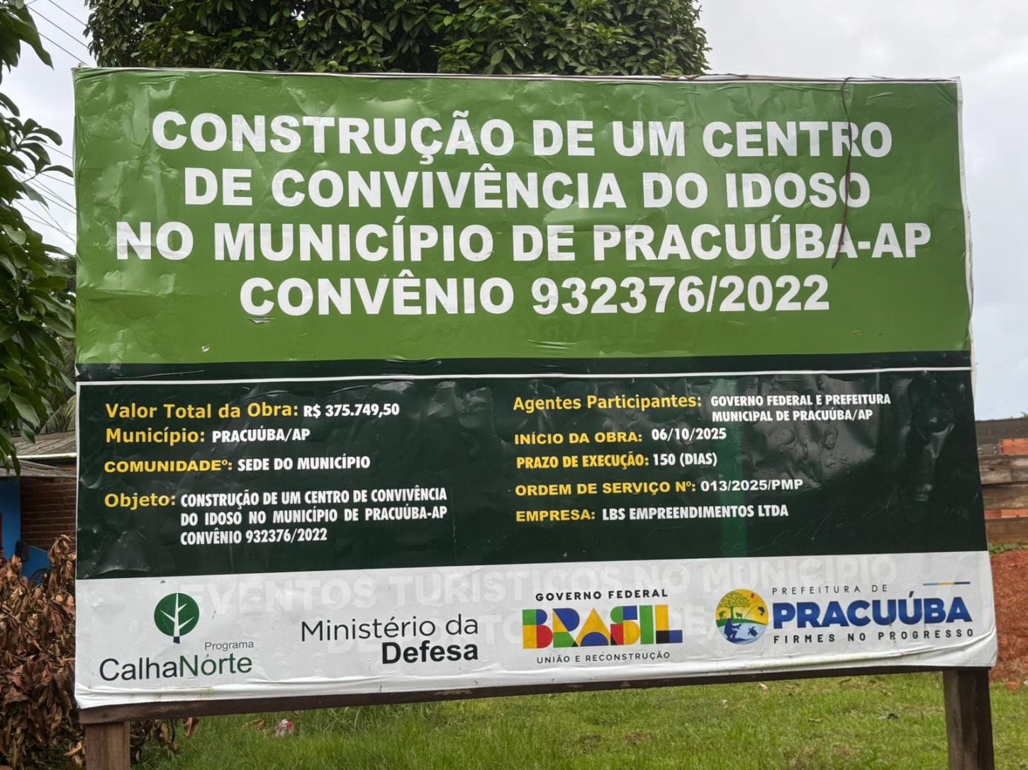 Pracuúba investe na terceira idade com construção do Centro de Convivência do Idoso