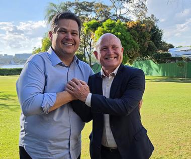 Bala Rocha agradece receptividade de Davi Alcolumbre em agenda por Santana
