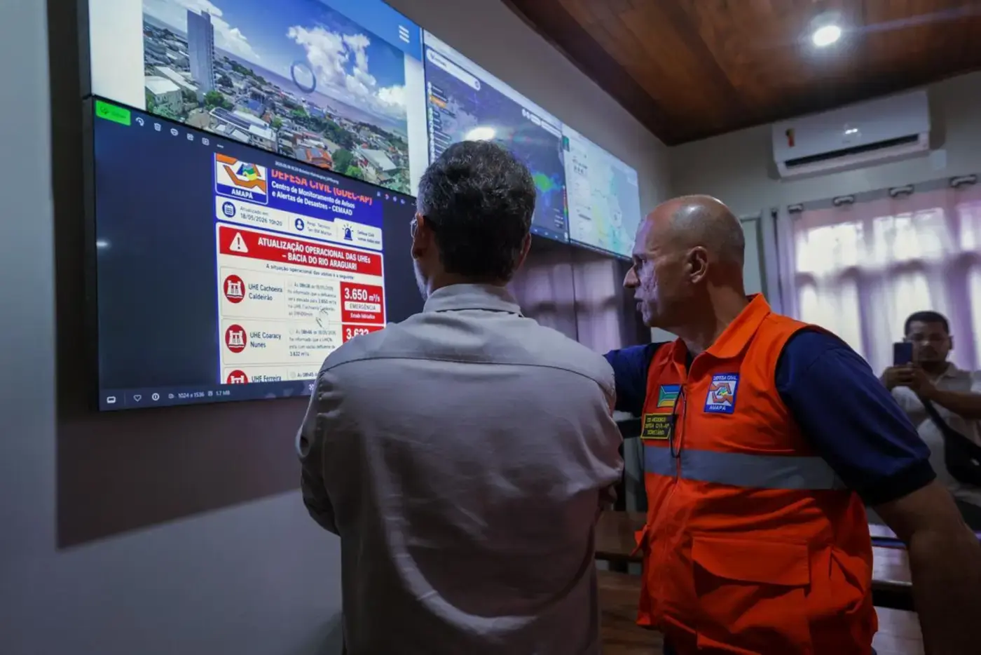 Clécio acompanha monitoramento das cheias na Bacia do Araguari e reforça atuação da Defesa Civil