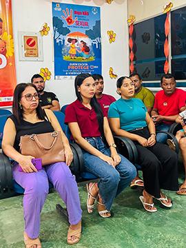 CRAS de Laranjal do Jari realiza acolhimento coletivo pela Campanha Maio Laranja