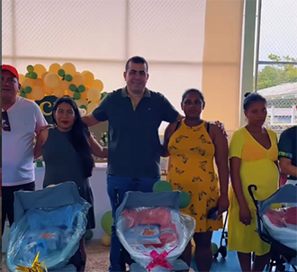 Cutias reforça apoio a mães com entrega de kits bebê