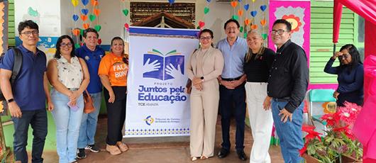 Pracuúba recebe equipe do TCE para monitoramento do projeto Juntos Pela Educação