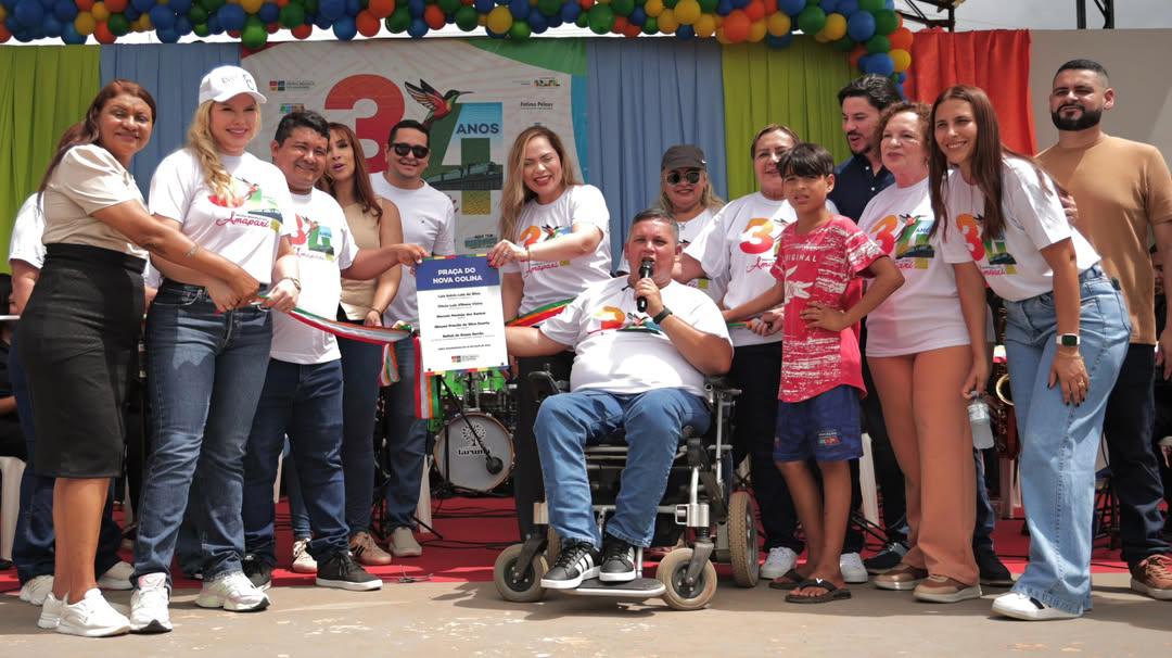 Prefeito Marcelo entrega nova praça no bairro Nova Colina durante aniversário de Pedra Branca