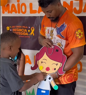 Saúde de Mazagão realiza ação do Maio Laranja na comunidade Rio Ariramba