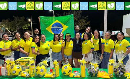 Cutias comemora vitória da Seleção Brasileira com sorteio, torcida e muita animação