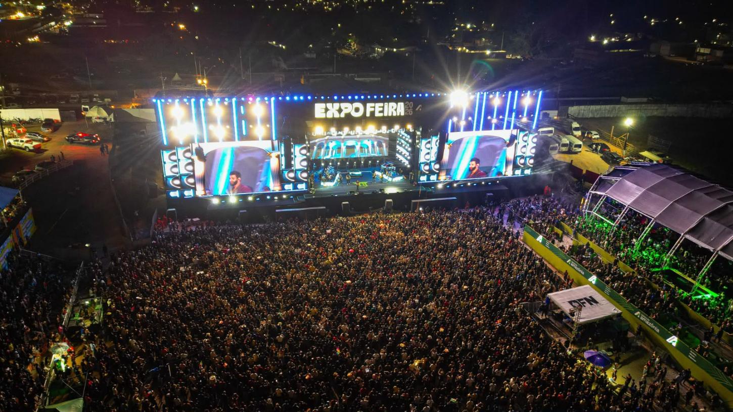 Expofeira 2026 reúne mais de 223 mil pessoas no domingo (9), marcado pelo show de Gusttavo Lima