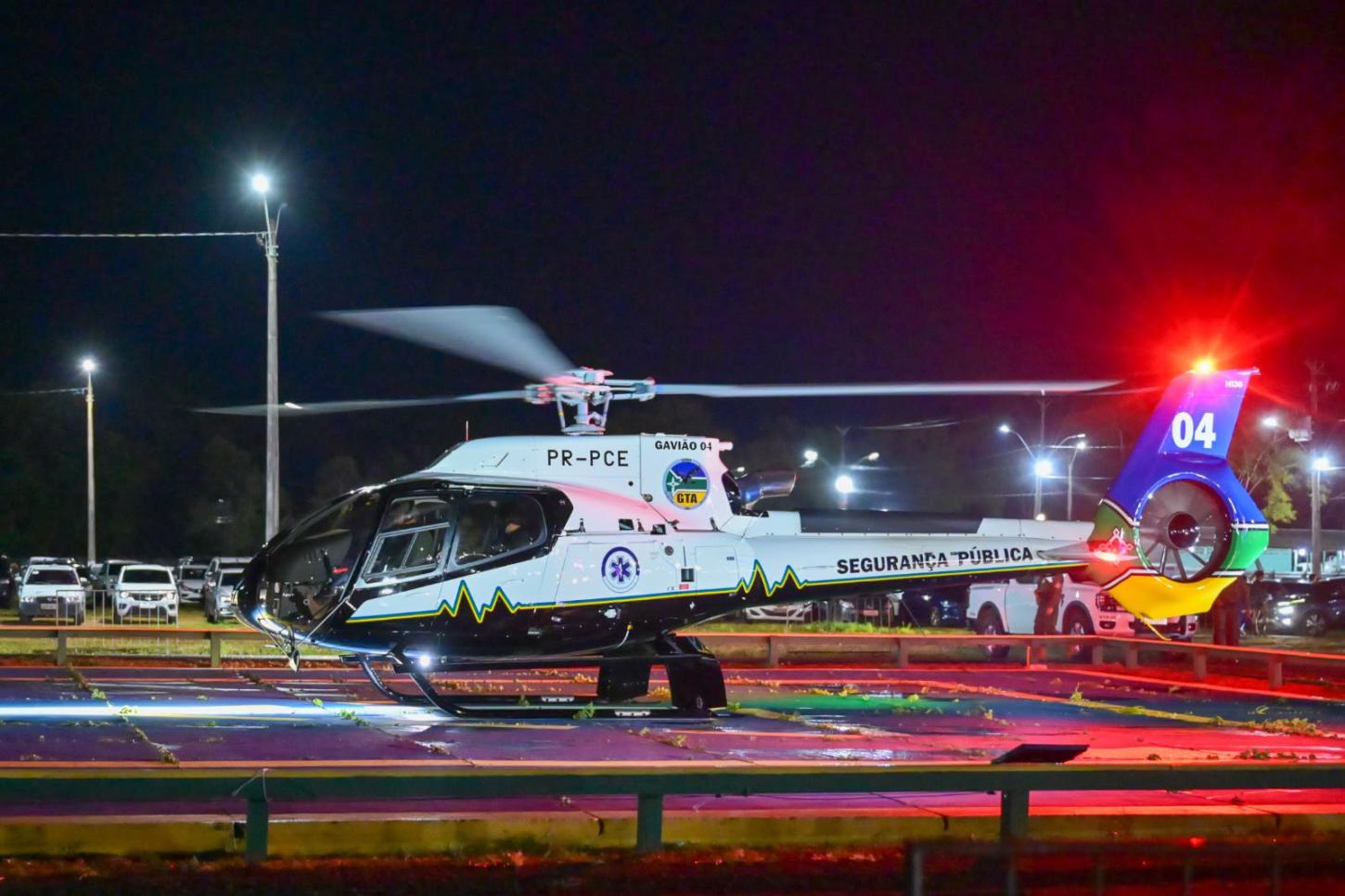 Governo do Amapá mantém helicóptero do GTA para apoio tático e transporte aeromédico na Expofeira 2026