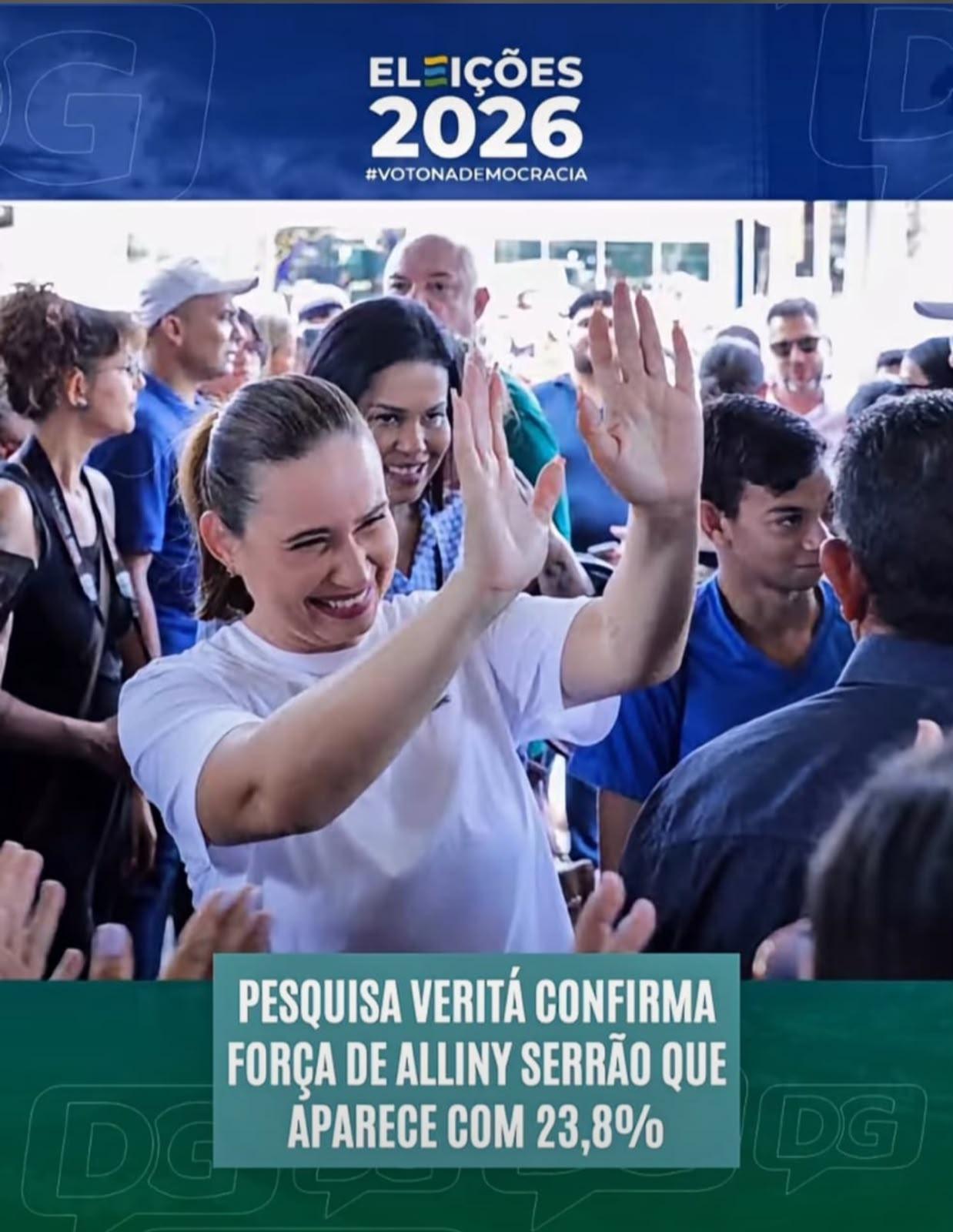 Pesquisa Veritá: Alliny Serrão pontua com 23,8% e se destaca entre as preferências para o Senado