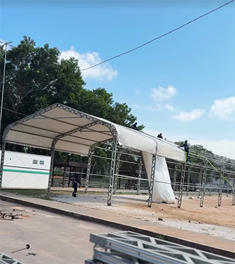 Porto Grande inicia montagem da estrutura para o 32º Festival do Abacaxi