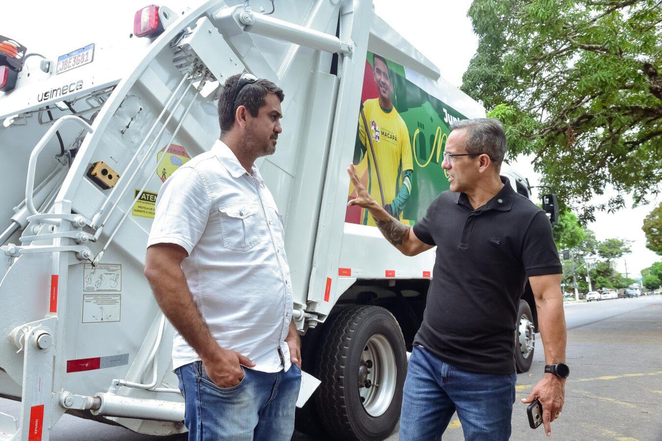 Prefeitura de Macapá reforça limpeza urbana com dois novos caminhões coletores