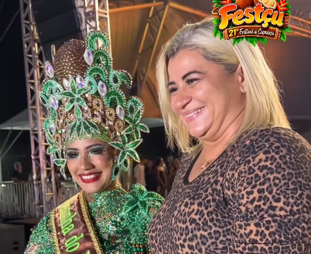 Camila Aguiar é eleita Rainha do 21º Festival do Cupuaçu em Serra do Navio