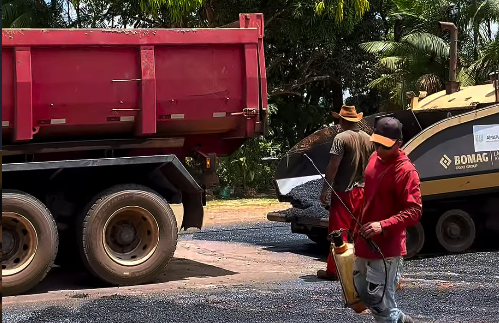 Pracuúba recebe novas obras de recapeamento e pavimentação asfáltica