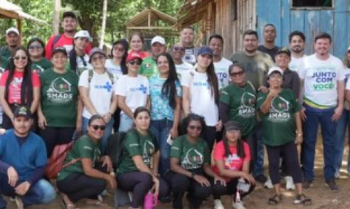 Ação itinerante leva serviços de saúde e assistência social à comunidade de Taparabu, em Oiapoque
