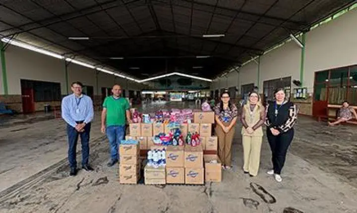 Campanha Mingau Solidário: TCE entrega produtos de limpeza à Casa da Hospitalidade