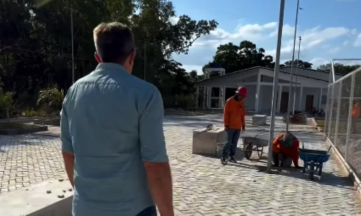 Centro Multiuso de Pracuúba entra na reta final e amplia estrutura de lazer no município