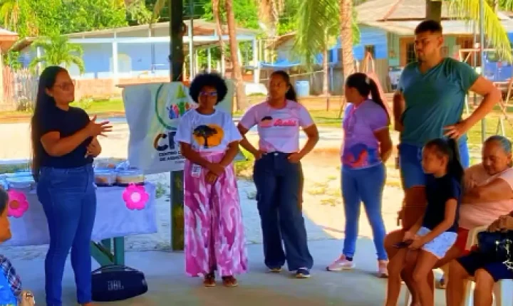 CRAS de Oiapoque realiza ação do Agosto Lilás com mulheres de Clevelândia
